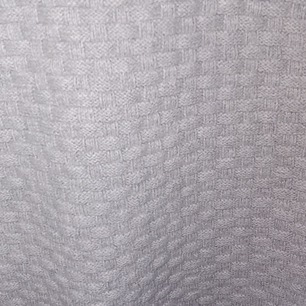 Liz Claiborne 100% Cotton Gray Weaved Knit  V-Neck Snap-Button-Up Sweater - Picture 4 of 8